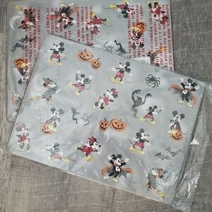 Pottery Barn Kids Halloween Mickey Mouse Placemats - Gray and Orange
